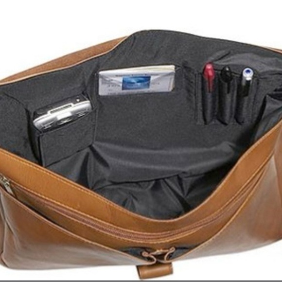 David King Half Flap Messenger Bag-Tan - Picture 3 of 16